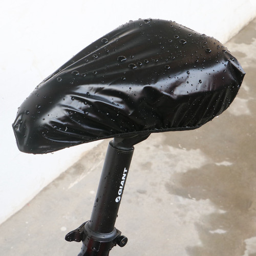 Bike seat cushion rain cover Mountain bike saddle rain cover PVC hot pressed waterproof cover Cycling equipment accessories