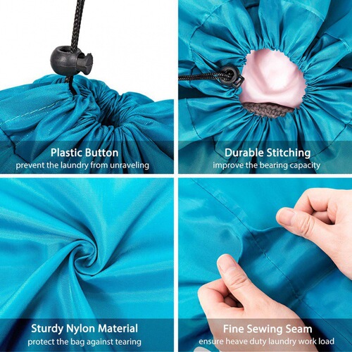 Smile Shape Nylon Laundry Bag Wash Me Travel Storage Pouch