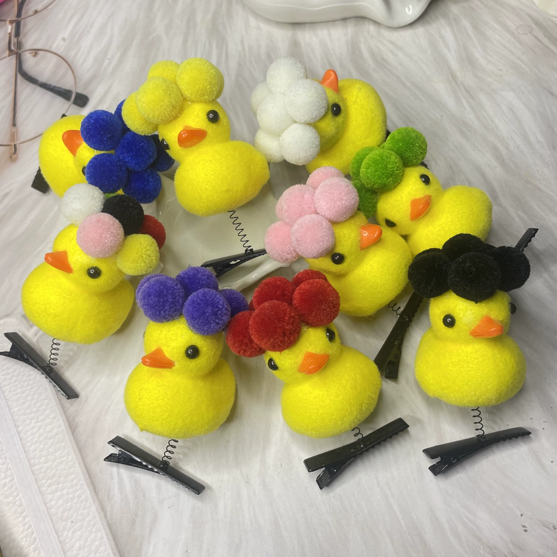 Зажим для волос (B.Duck) Жёлтая утка, милый аксессуар для детей, 4 × 2 × 5 см