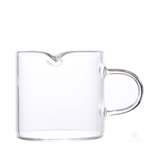 High borosilicate glass thickened transparent double mouth small milk cup mini espresso extraction milk cup coffee cup for home use