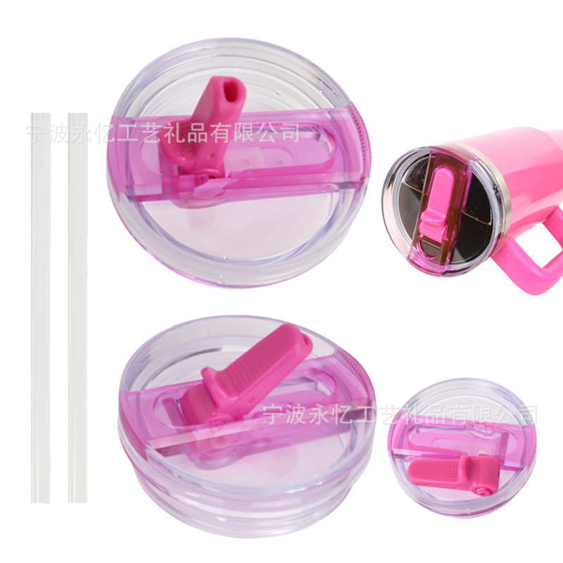 St * nley Big Mac PRO Folding Straw Cover Removable Suction Nozzle Hot Ice 40OZ Leak Proof Car Cup Cover