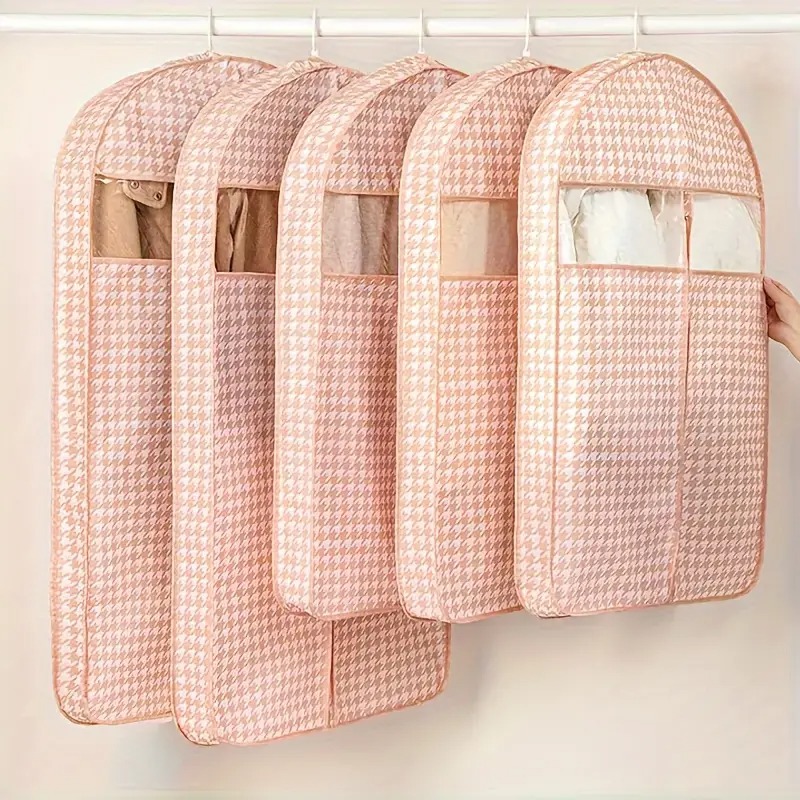 无纺布粉色格子 (2)