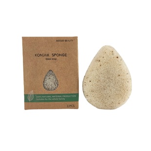 Add walnut particles ion konjac face bashing boxed various shapes konjac face bashing cleaning plant material