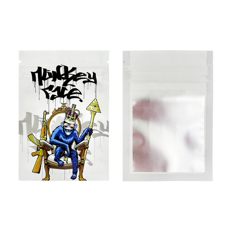 1-3.5g触感膜肤感袋自封袋现货卡通镭射糖果包装袋跨境外贸100个