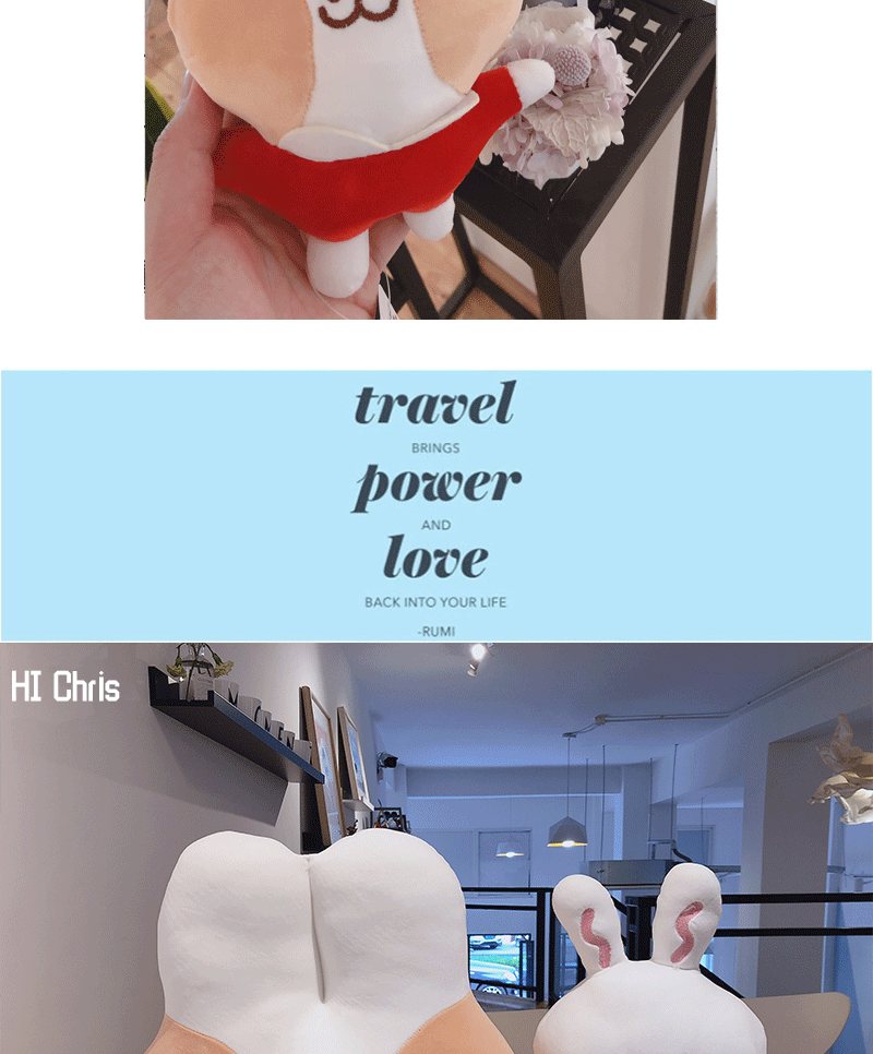 智贝详情图_9ins韩国可爱面包兔子抱枕软萌毛绒玩具睡觉少女