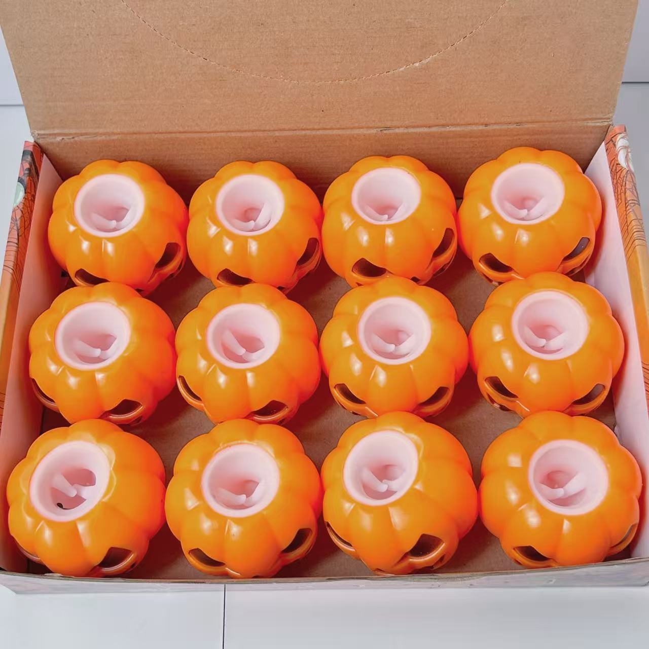 Nuevo TPR extruido calabaza fantasma - ventilación juguete de reducción de presión Halloween hechizo juguete pequeño taza de extrución transfronteriza
