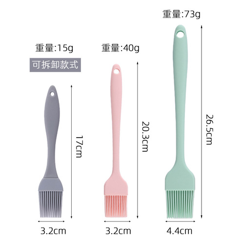 Silicone barbecue brush baking integrated oil brush split brush oil brush DIY barbecue baking tool