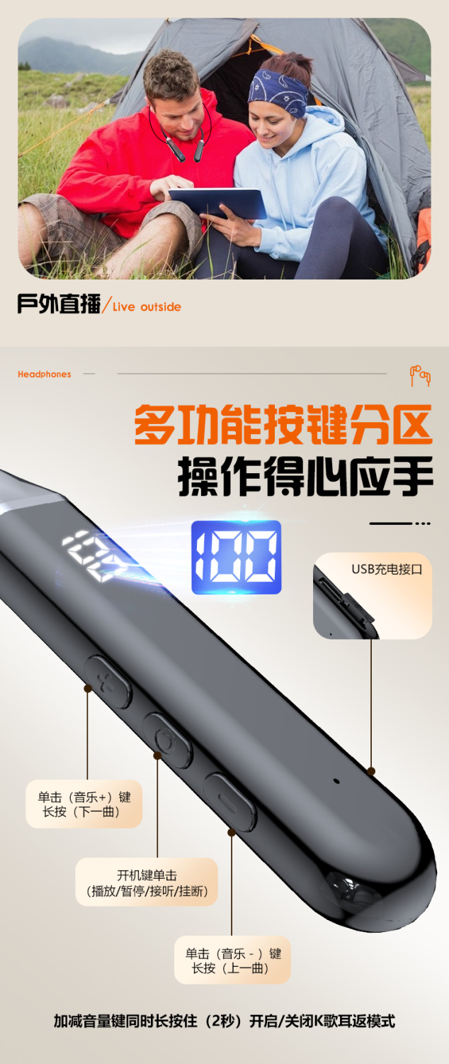 Neck-hanging wireless Bluetooth earphones with ultra-long battery life and high capacity, 2024 new model for sports and running, comfortable to wear for extended periods without ear pain