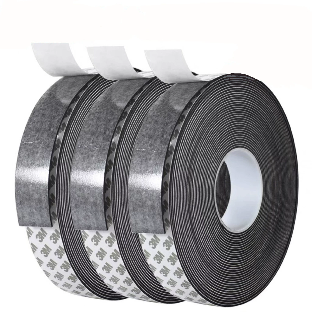 Уплотнительная лента CR Неопреновая полоса Автомобильная уплотнительная лента двери и окна самоклеящаяся Звукоизоляционная полоса дверная рама резиновая поролоновая губка