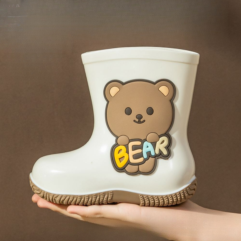 Children's Rain Boots, Boys' Cartoon Rain Boots, Mid-Tube Girls, Primary School Students' Water Shoes, Baby Internet Celebrity Non-Slip Rubber Shoes
