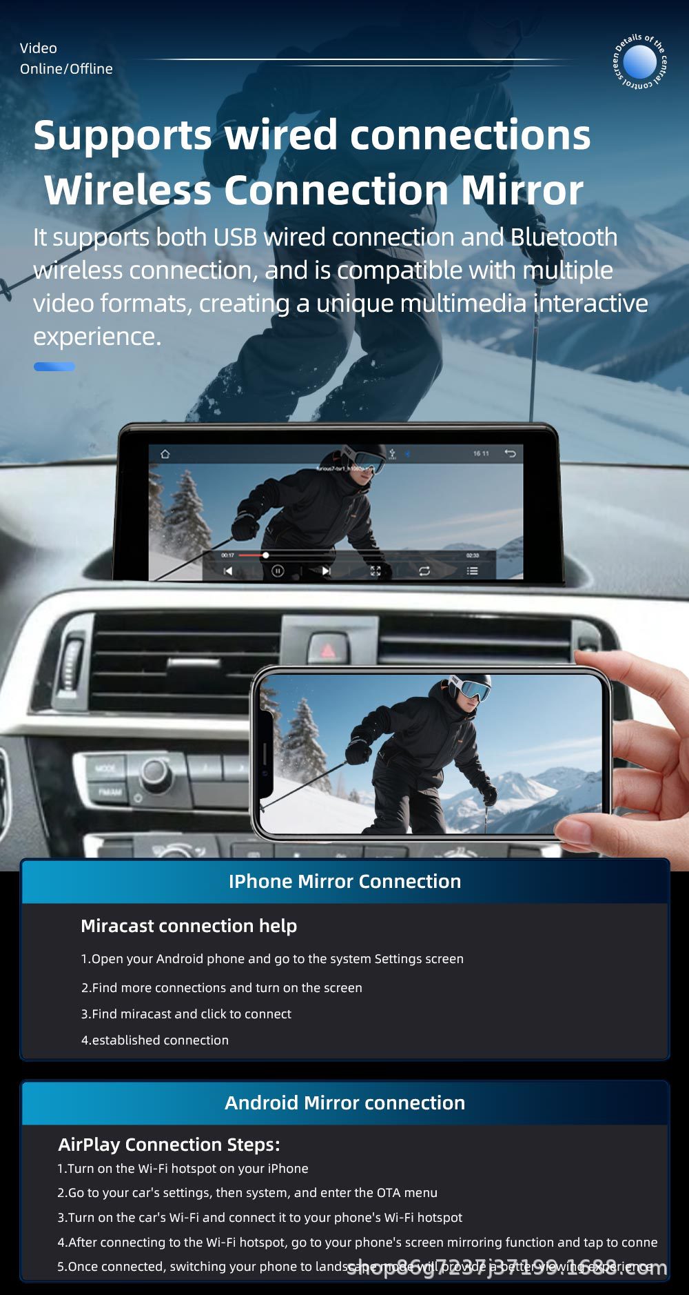 8.8inch Suitable for BMW 1 Series F20 Android central control screen car navigation reversing camera Bluetooth GPS all-in-one device