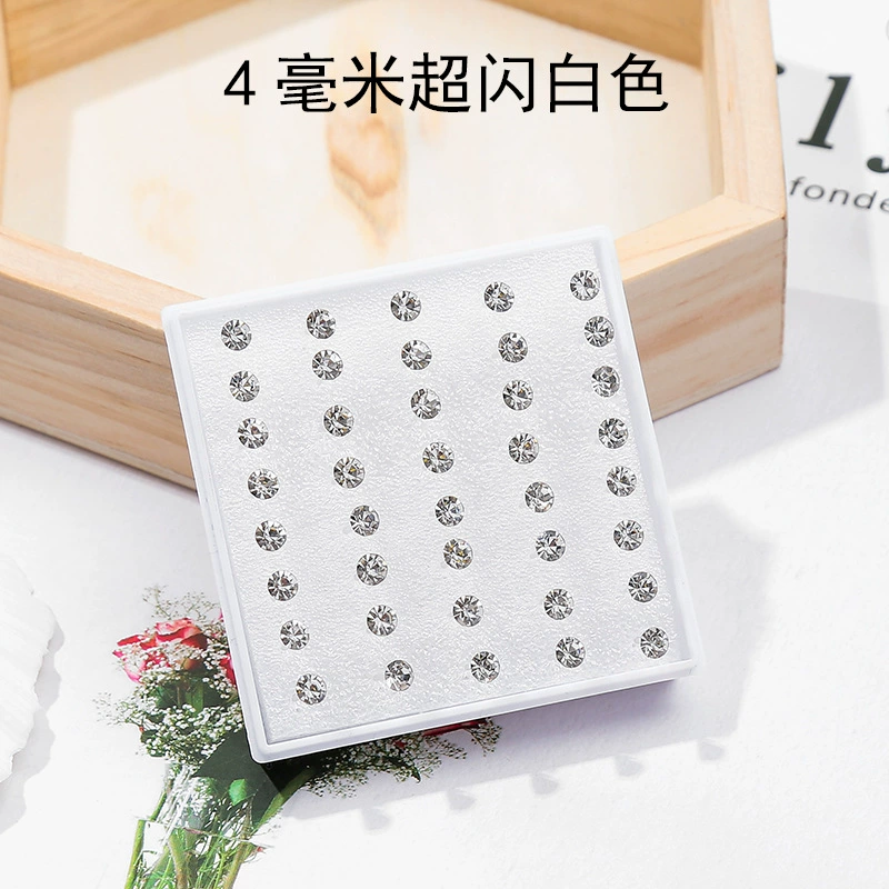 (Cross-border trading), plastic accessory, transparent earrings with zircon, set