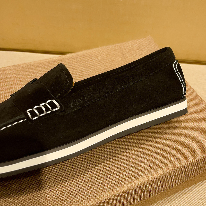 Comfortable Suede Slip-on Loafers For Men Casual Driving Shoes_voghion.com