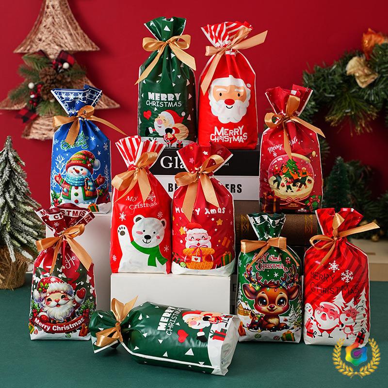 ↬丝带抽绳袋糖果袋兔耳朵束口袋现货速发 圣诞苹果袋礼品包装袋