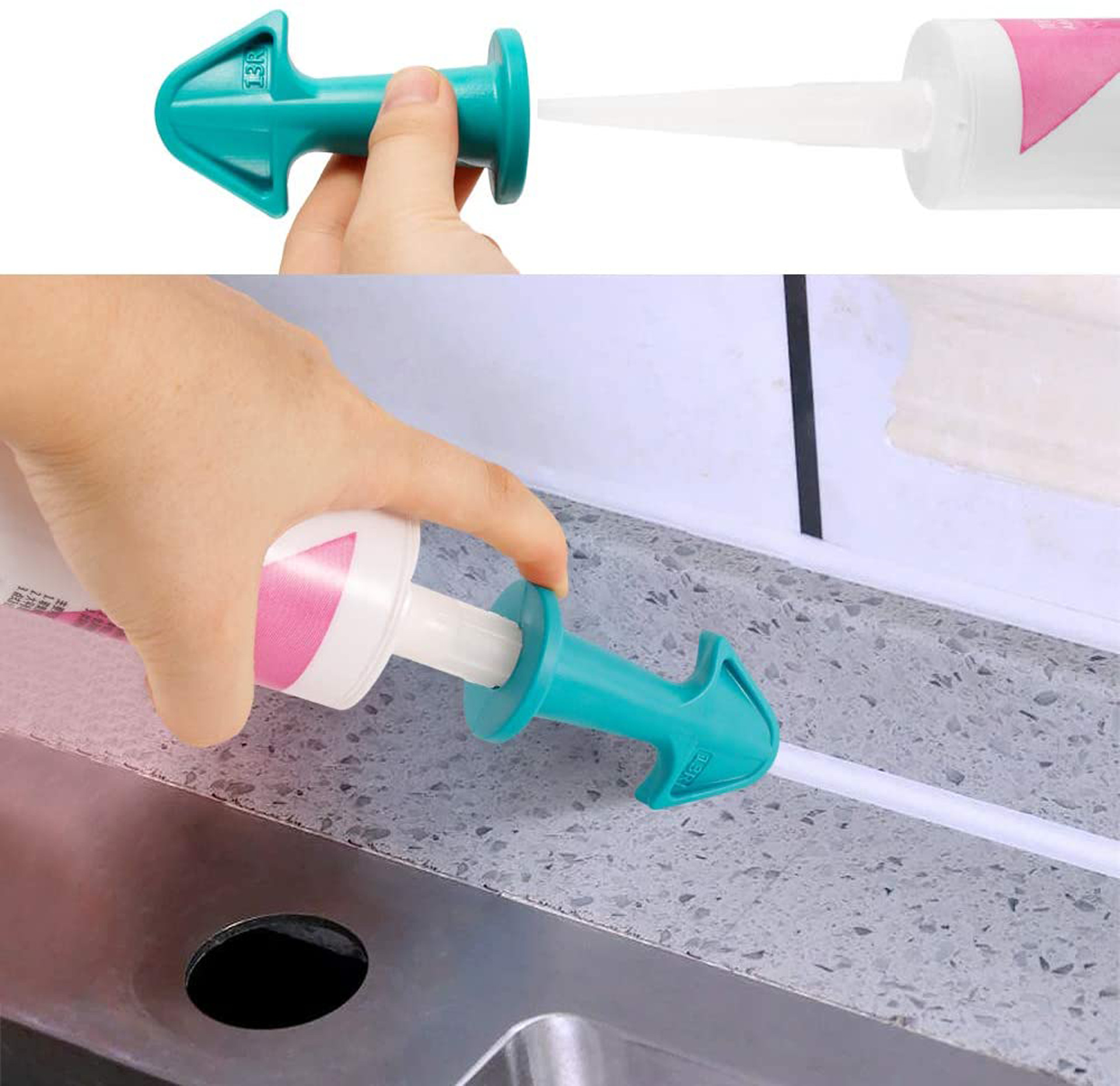 14件美缝工具密封胶修整刮板填缝喷嘴涂抹玻璃胶去除刮刀X20