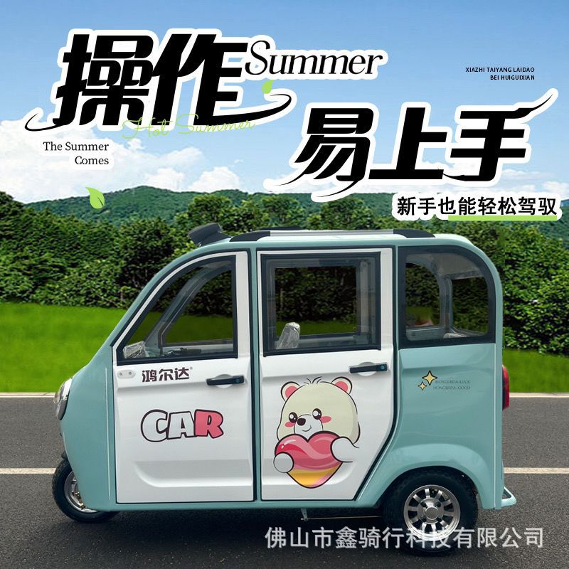 Enclosed Electric Tricycle for Household Use
