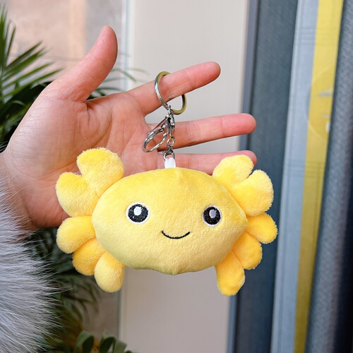 School bag pendant simulated crab keychain couple bag crab small pendant plush doll doll batch