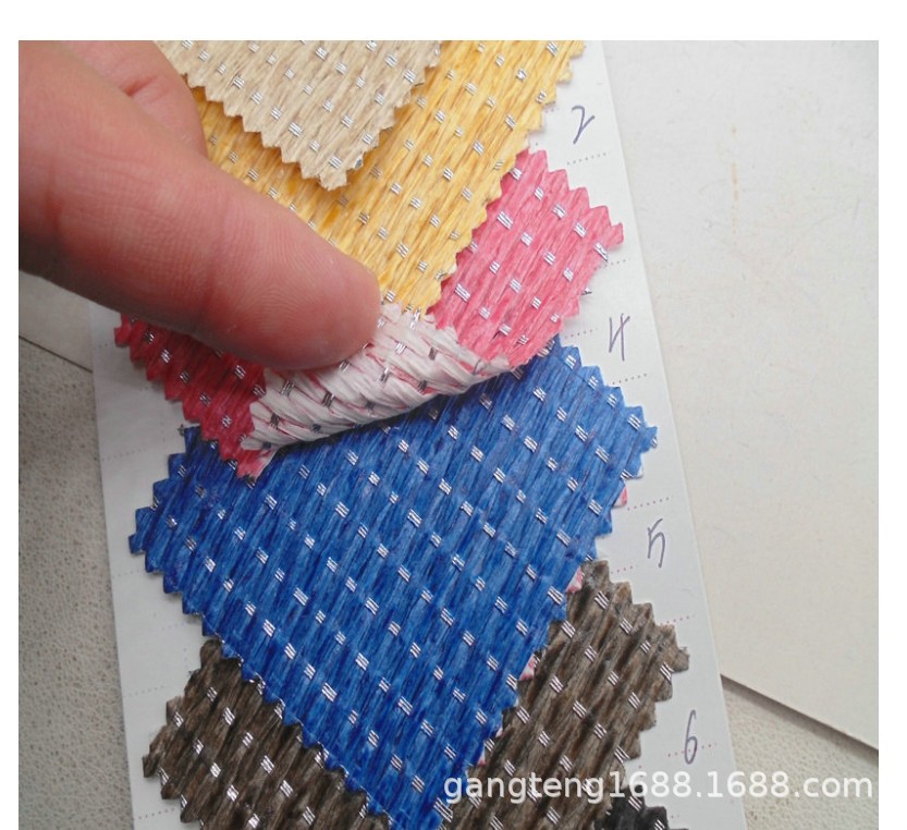 草席纹路 编织丝光 丝线银色 竹席手袋篮子反光箱包银线座椅3413M