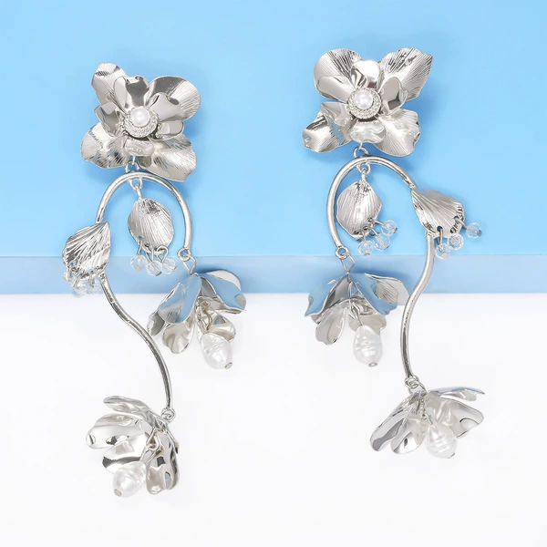 Silver fashionable earrings