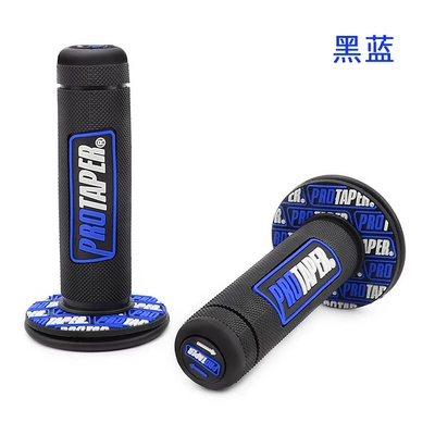 Off-road sports car modified retro Motorcycle Handle Cover - labeling-pro-black-color-handle-glue-black-blue