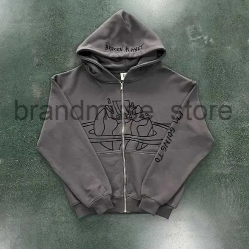 2023 New Cartoon Printed Large Size Full Face Zipper Sweatshirt 1217