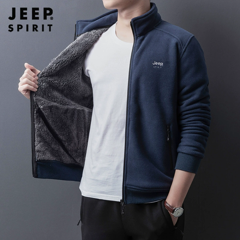 2024 Зимние виды спорта Повседневная флисная теплая толстая толстая толстая толстая толстая толстая толстовка мужской моды кардиган с флисом 7369