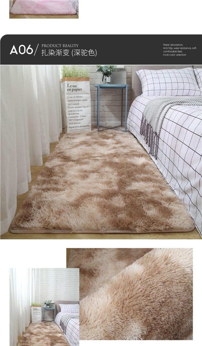 Scandinavian Ins Style Girls' Room Carpet Bedroom Full of Cute Popular Same Style Bedside Plush Blanket Floor Mat