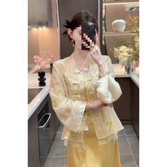 2025新款套装中式国风女装盘扣上衣连衣裙两件套夏季吊带禅意薄款