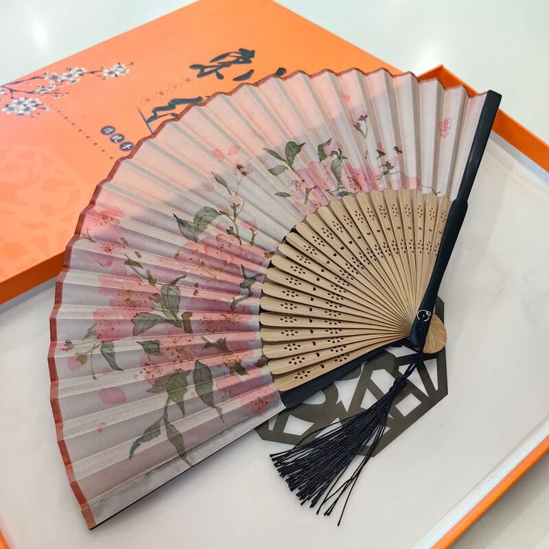 古風扇子扇風機中国風夏漢服チャイナドレス折り畳み扇風機小竹扇風機ダンス扇風機緑|undefined