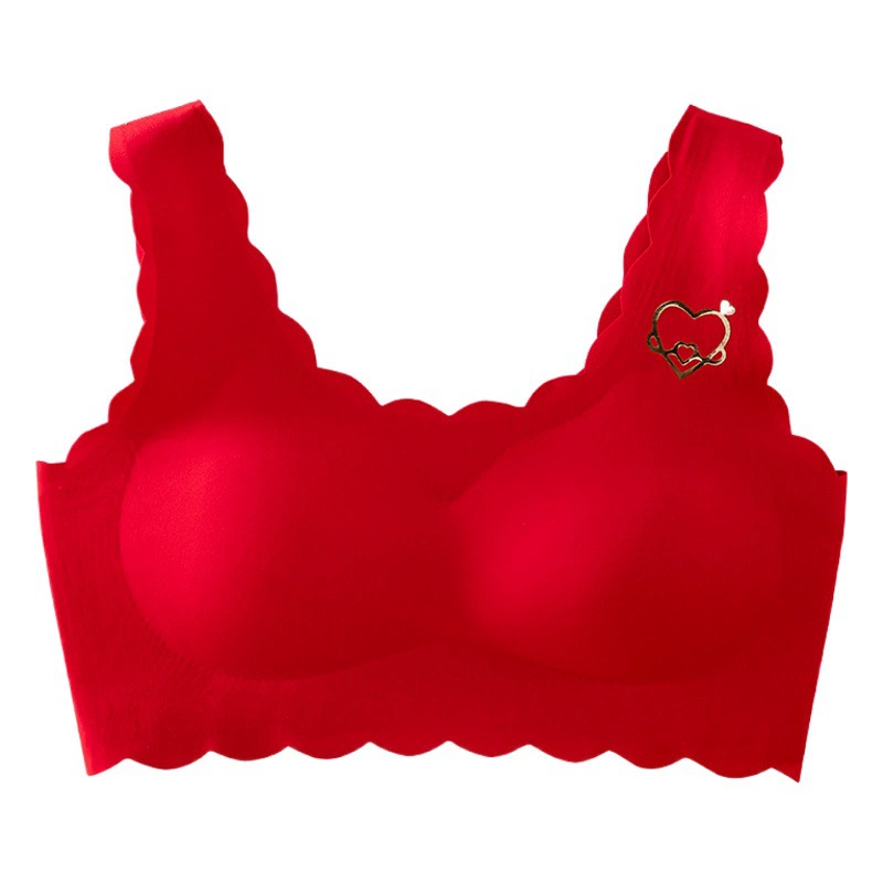 2024 Новый год праздничный год рождения красный девушка нижнее белье костюм бюстгальтер нижнее белье Молодежный Свадебный Бюстгальтер A112