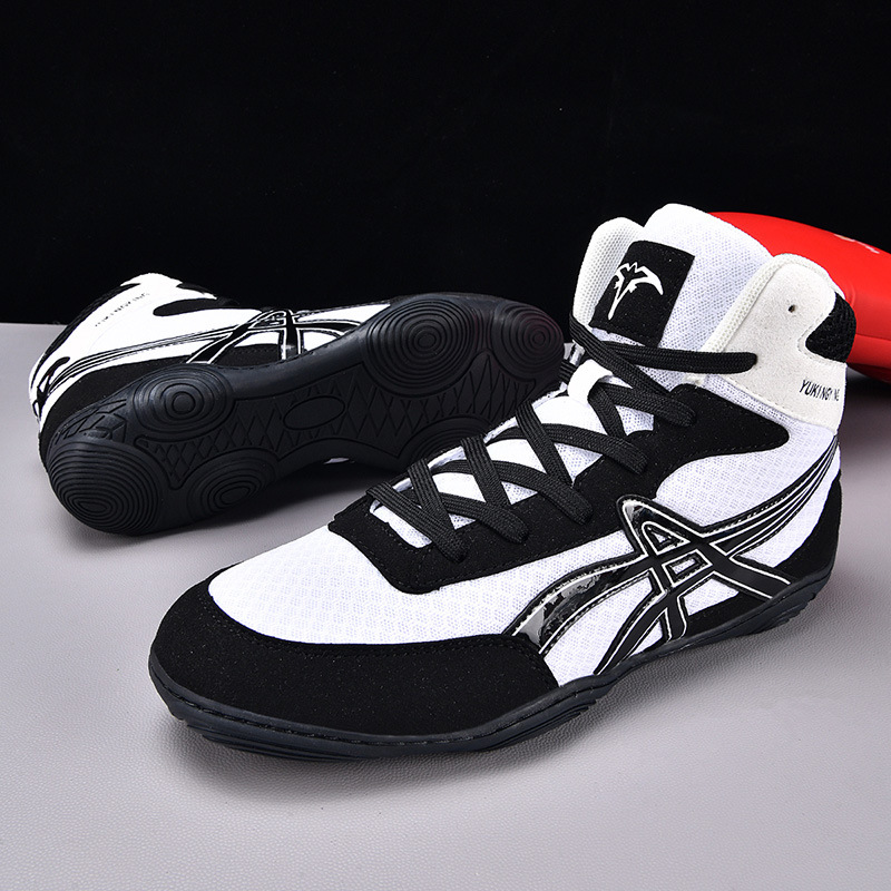 Nuevos zapatos de sanda transpirables, zapatos de boxeo masculinos de moda, zapatos de lucha libre, zapatos de entrenamiento en interiores
