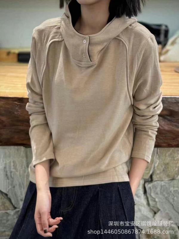 琪镌绘制双面德绒连帽打底衫女冬款时尚宽松百搭显瘦减龄内搭卫衣|undefined