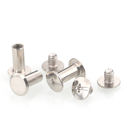 m3m4m5 Carbon Steel Nickel Plated Mother and Child Rivets for Locking Screws Album Notebook Recipe Rivet Lock Fasteners Wholesale