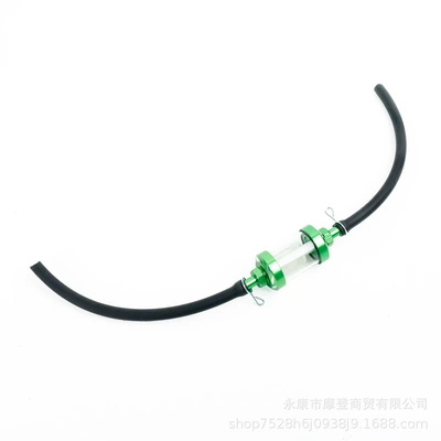 Motosiklet ləvazimatları və aksesuarları: element transparent glass removable and - green-oil-filter-2-sections-of-oil-pipe-4-buckles