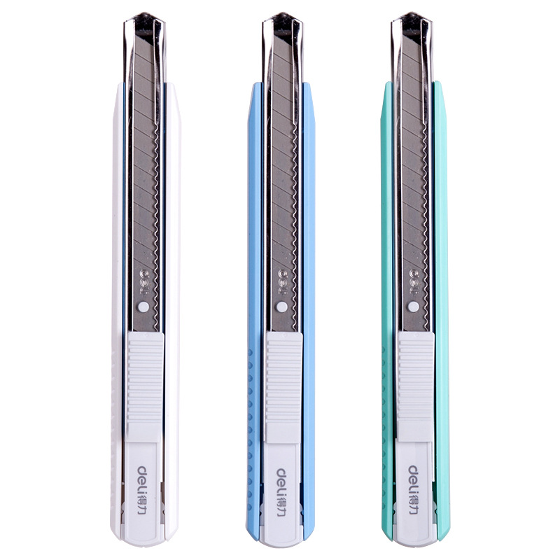 得力2086美工刀學生貼膜壁紙金屬刀片小號手工刀裁紙刀鋒利耐用