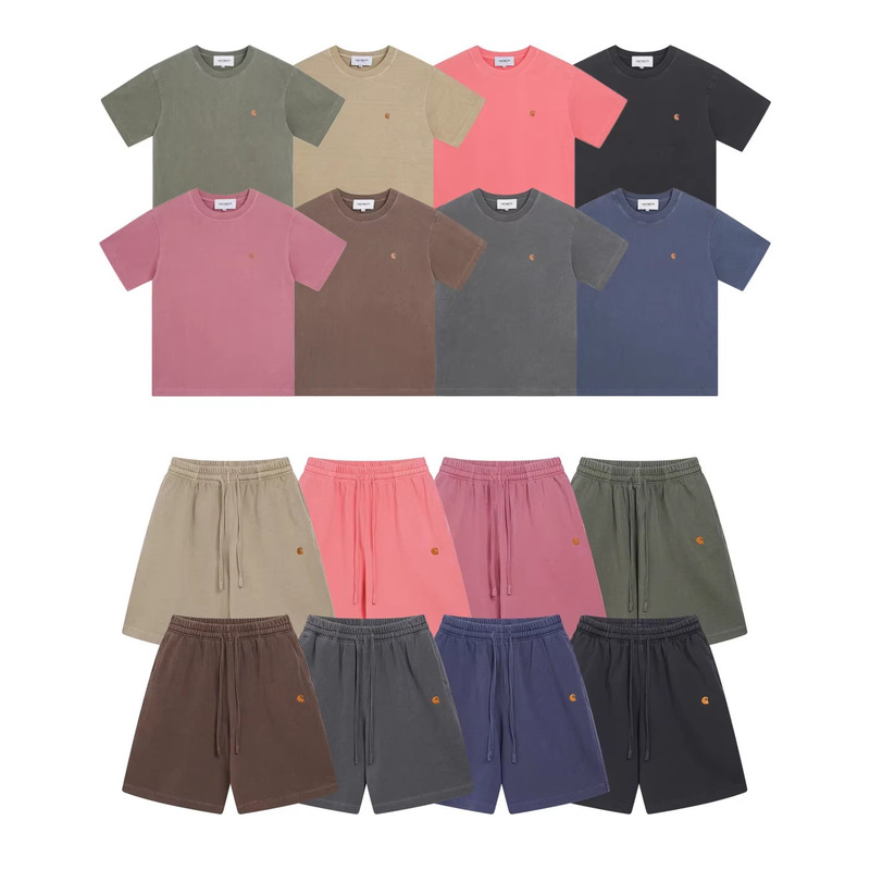 Carhar 320g Pure Cotton Heavyweight Sports Shorts Casual Summer Wide-Leg Pants Men's Sports Shorts Women's Trendy Shorts