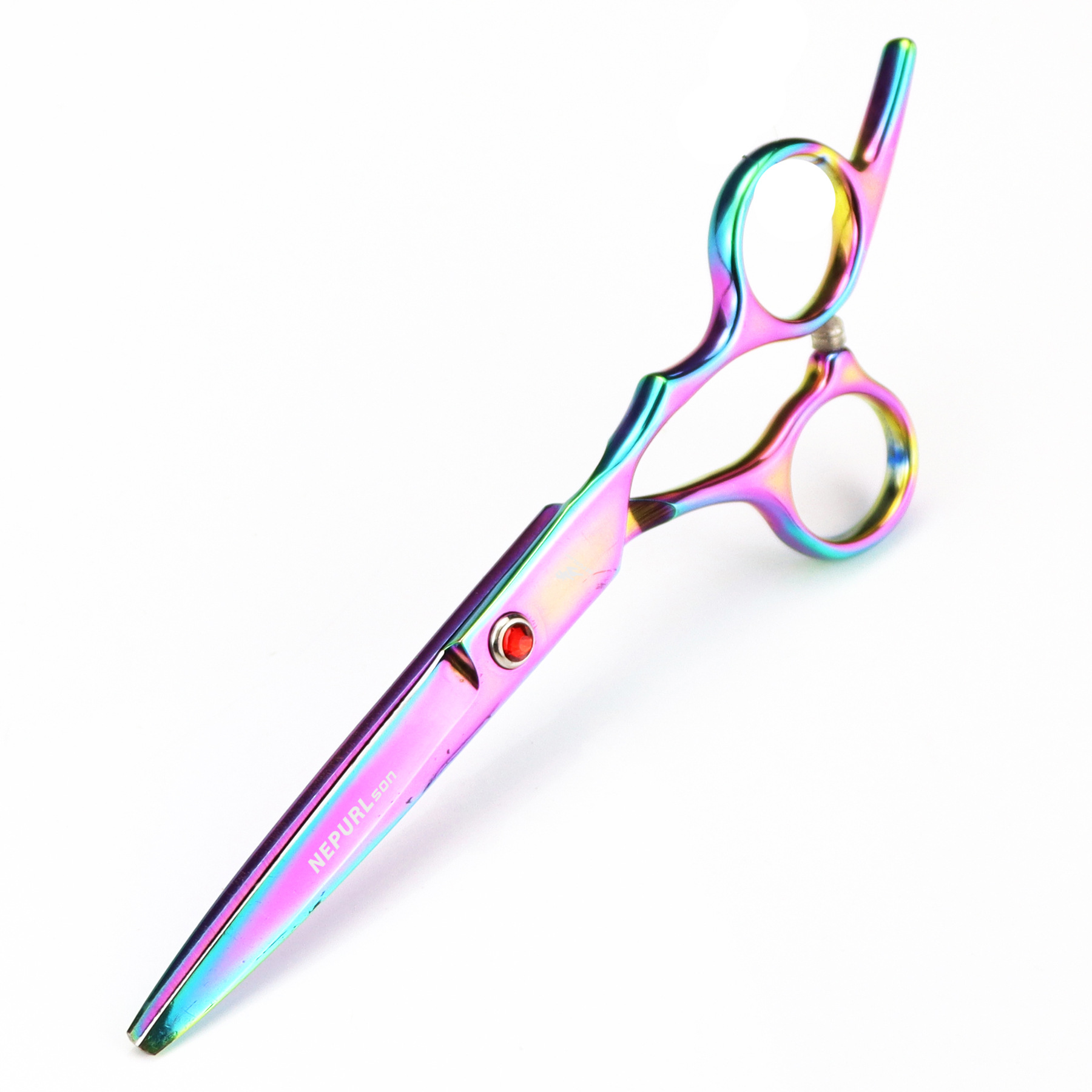 6,0 Zoll Napson galvanisierte farbige Friseurschere für gerade Ponyfrisuren, Ausdünnschere_voghion.com