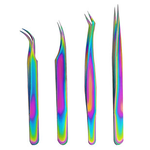 Spot false eyelash tweezers eyelash grafting tweezers golden feather clip dolphin clip flowering high precision grafting eyelash tweezers