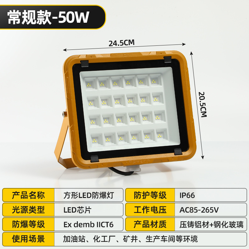 LED防爆投光器化学工業現場屋外照明灯ガソリンスタンドトンネル投光灯工鉱区地|undefined