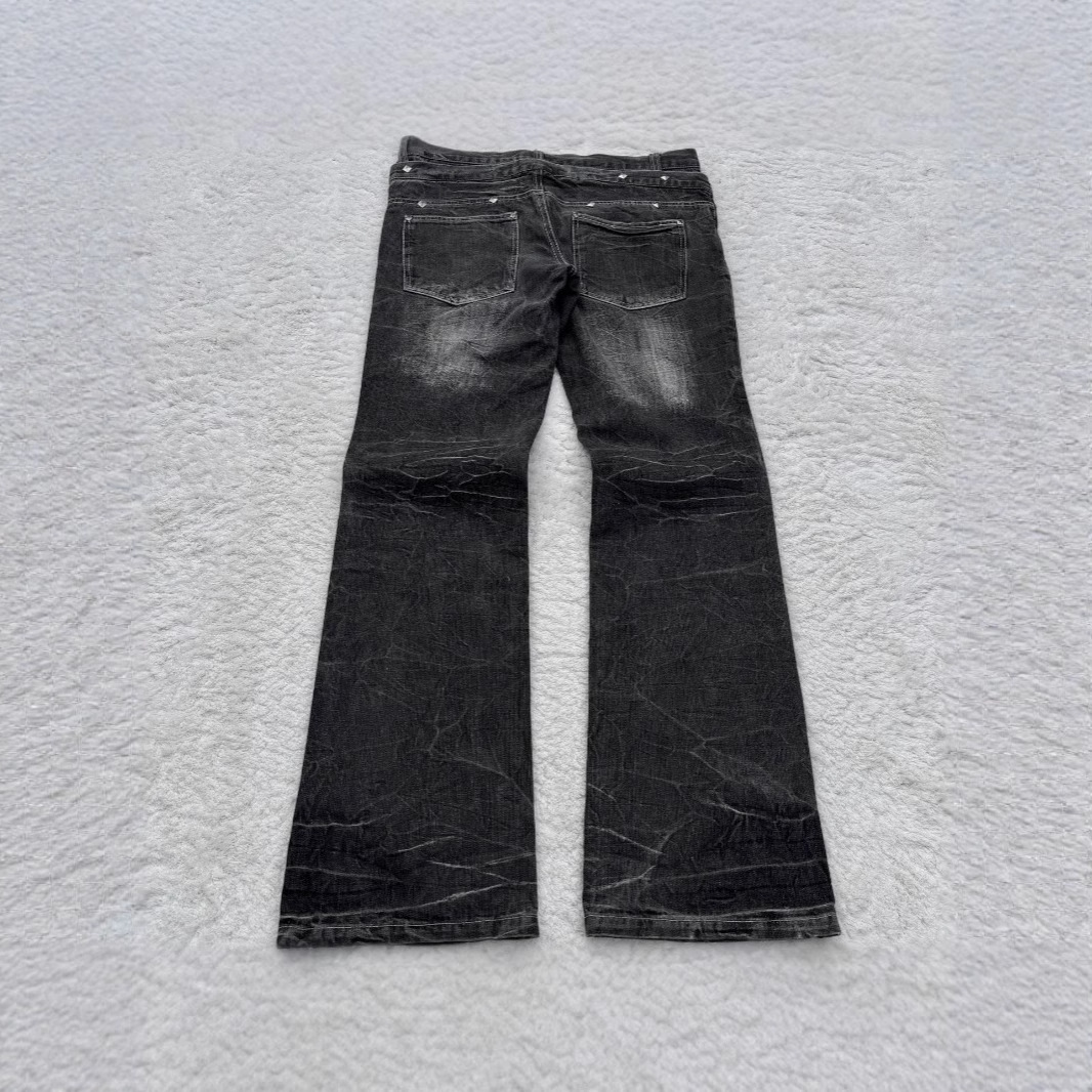 Transfronterizo americano y2k vaqueros lavados con agua gótico retro cinturón doble de diseño callejero pantalones para hombres y mujeres