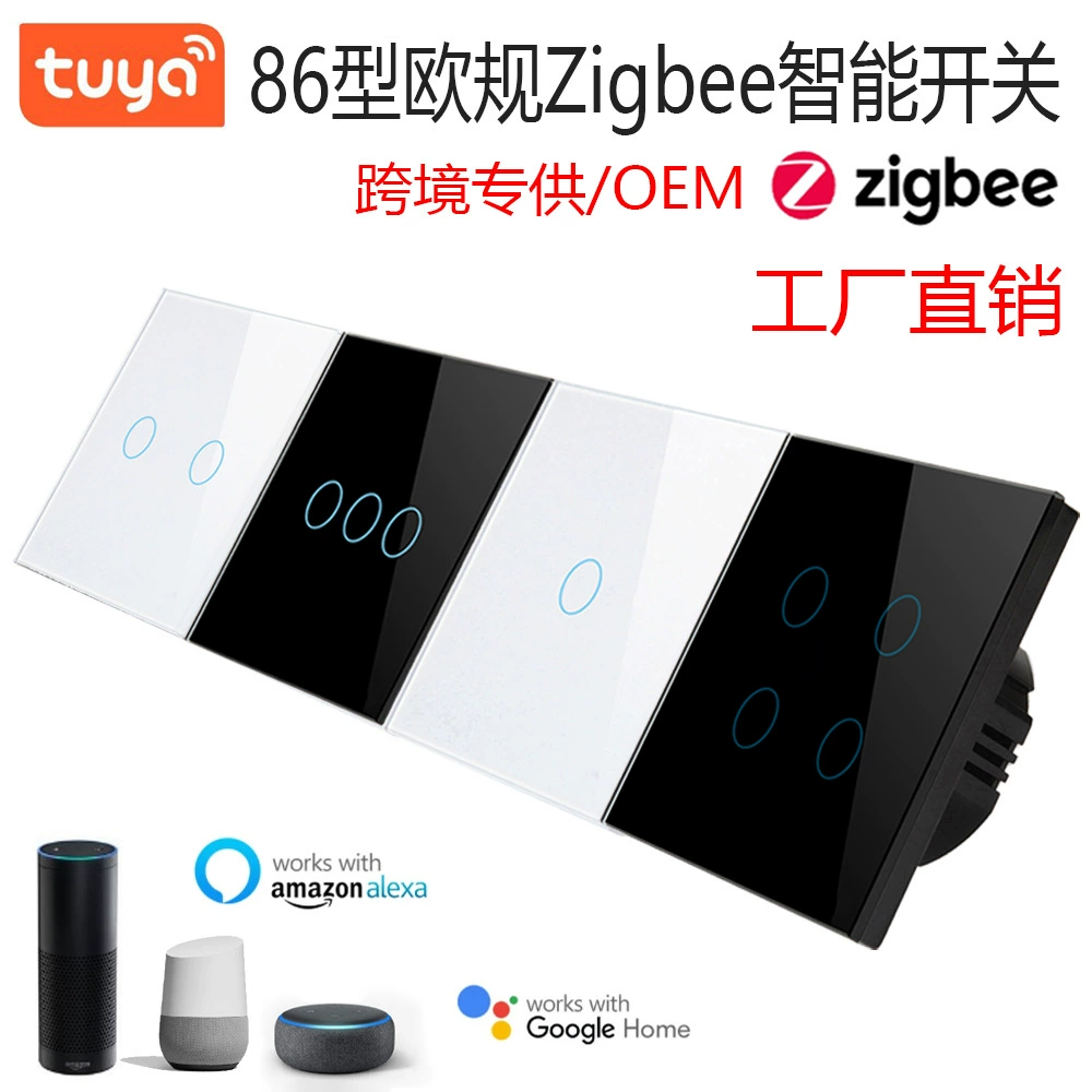 Тип 86 граффити огня переключателя зигбее датчик панели переключателя касания голоса Алекса Гоогле переключателя одиночных умный Европейский