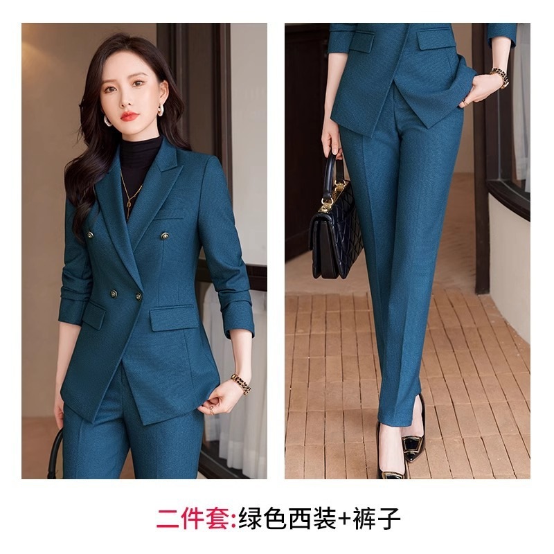 越境ビジネススーツ 女性用 秋冬フォーマルウェア 新作 上品 高級感 マネージャー仕様 作業服 冬用スーツジャケット|undefined