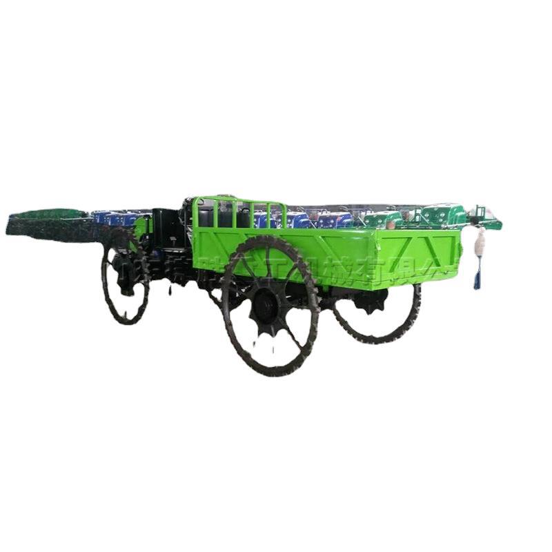 Máquina de transporte de plántulas de campo de arroz con tracción en las cuatro ruedas fertilizante de campo de arroz pulverización medicina y transporte de granos máquina todo en uno pequeña máquina de transporte de maní de maíz
