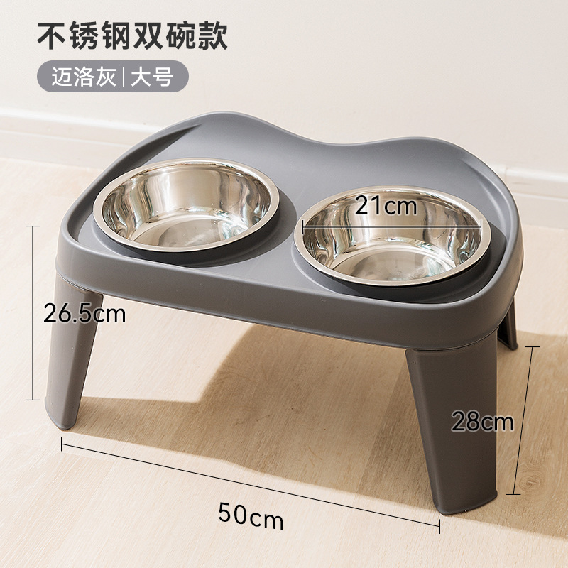 Tazón doble elevado plegable clásico para perros de comercio exterior transfronterizo Tazón para perros medianos y grandes Tazón para perros Golden Retriever Tazón de alimentación para mascotas