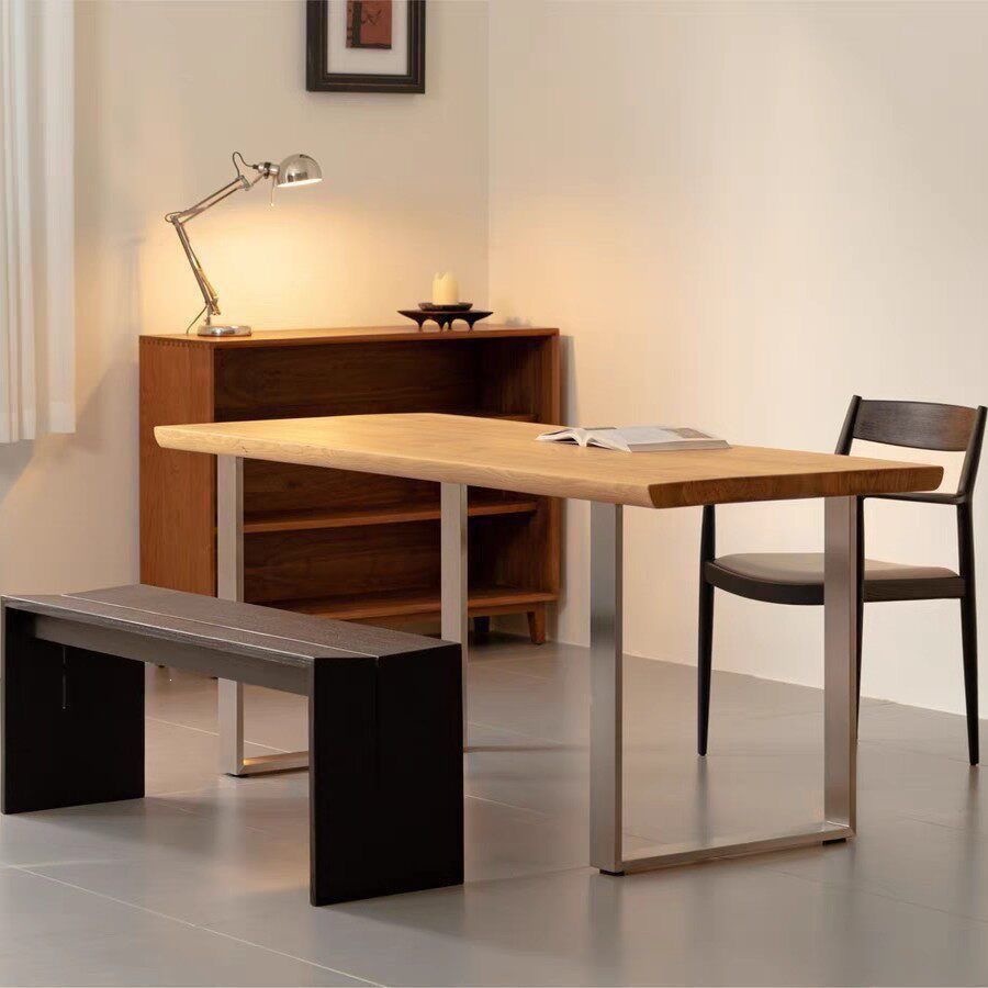 Mesa de madera maciza Mesa de computadora Mesa de oficina moderna simple Mesa de deportes electrónicos Mesa de comedor Mesa de trabajo rectangular Mesa de estudio