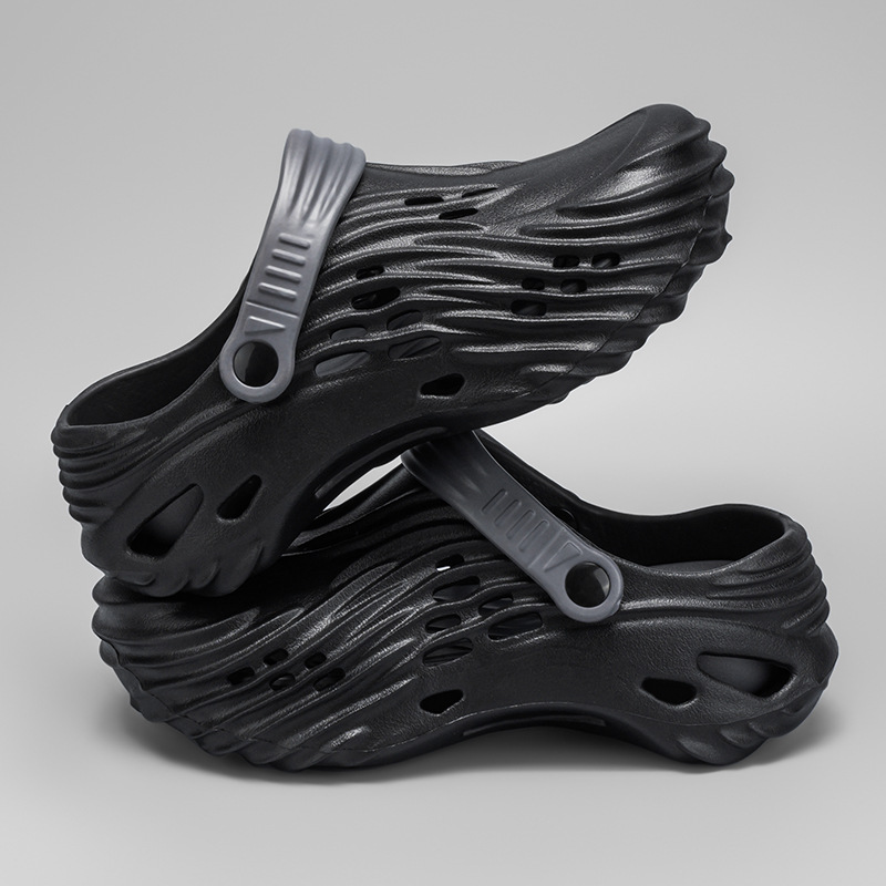 Zapatos con agujeros para hombres en verano, zapatos de suela gruesa, zapatillas Baotou, deportes al aire libre, sandalias de playa