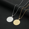 Fashionable trend necklace, pendant stainless steel, accessory, European style, simple and elegant design