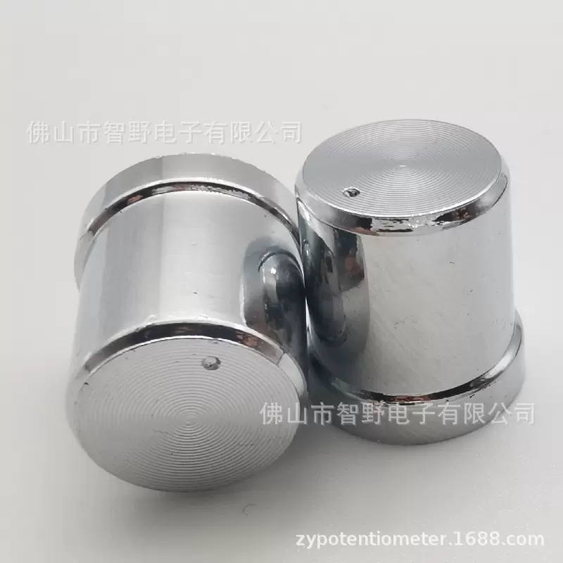 供应音响配件 直径15 H17银色渡鍩CD纹带点调音旋钮 调光电位器帽