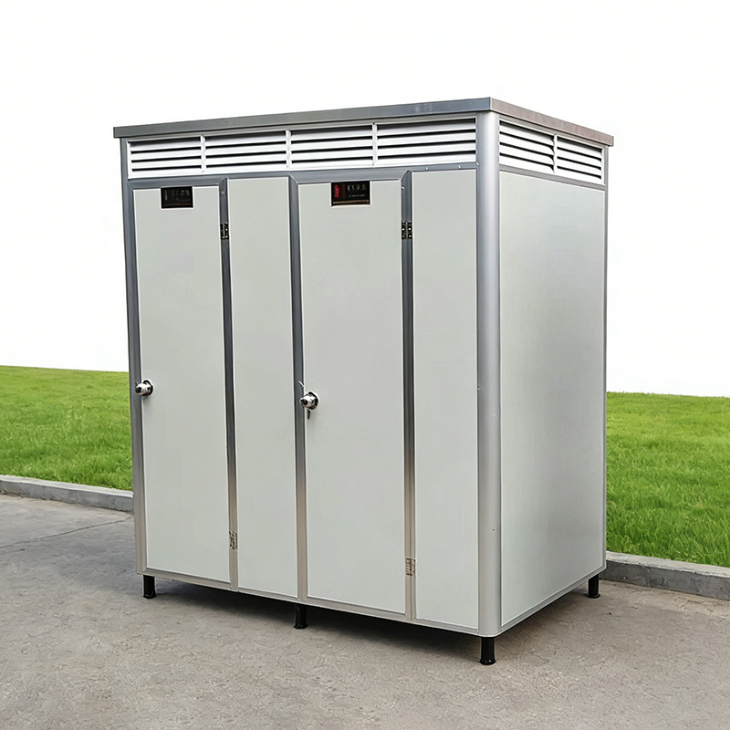 厂家销售环卫简易移动卫生间 户外农村单双人彩钢简易移动厕所