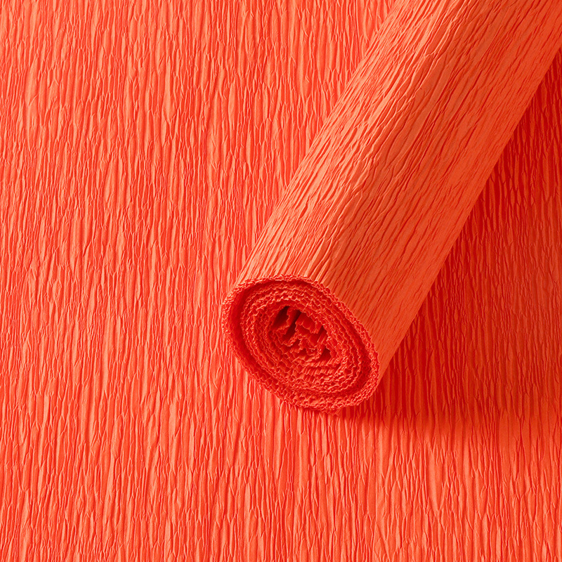 Thickened [orange] crepe paper - 1 roll
